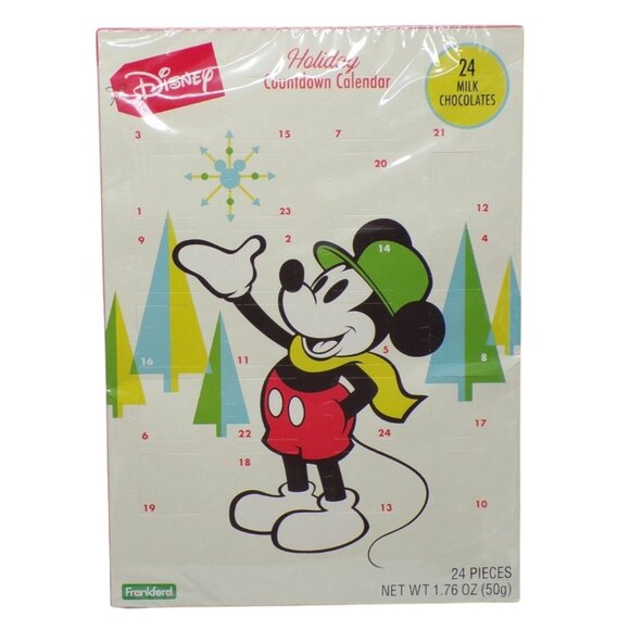 Frankford Disney Mickey Mouse Holiday Countdown Advent Calendar 24 MilkChocolate - Picture 1 of 3